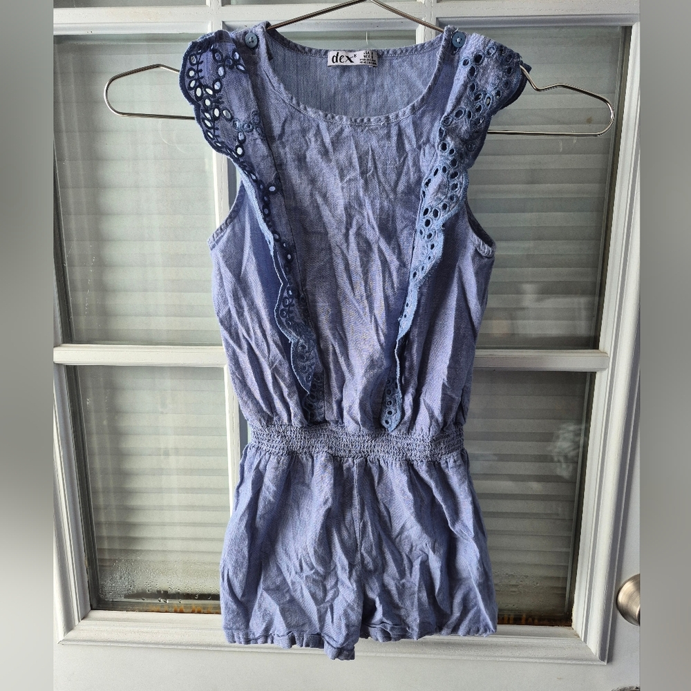 Dex Light Blue Denim Romper